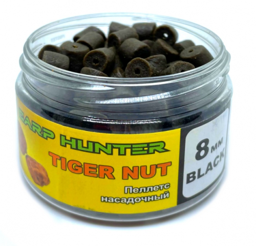 Пеллетс насадочный 8мм Black Halibut Tiger Nut (Тигровый орех) CarpHunter 100мл			