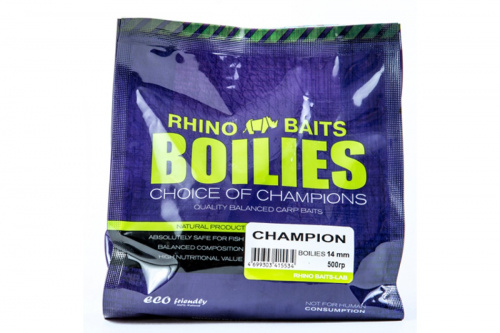 Бойлы насадочные Champion (мотыль и фрукты), 14 мм, пакет 0,5 кг