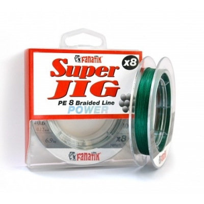 Шнур FANATIK Super Jig PE X8 100 м. (#0,6) 0,12мм. GREEN															