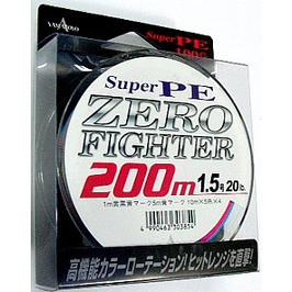 Шнур Yamatoyo Super PE Zero Fighter 200m, 1 12LB  (5 цветов, разметка каждый метр)	
