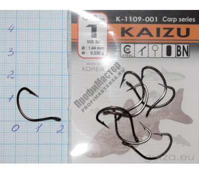 Крючки Gurza- KAIZU Ring BN  №1  (8шт./упак.)