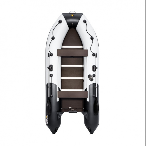 Лодка Ривьера Компакт 3600 СК комби светло-серый/черный