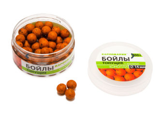 Тонущие бойлы с ароматом Конопли 14мм 100г банка				