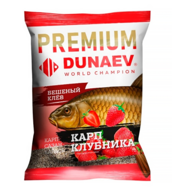 прикормка премиум карп карась клубника 1000 гр