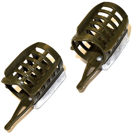 Груз-кормушка пл. X-FEEDER ZEUS PL GREEN STINGER MIDDLE SW 020 г (35 мл, цвет хаки, сетка)									