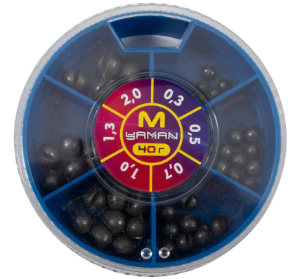 Набор грузил  "ЯМАН" М 40г. 0,3-2,0 г./54/