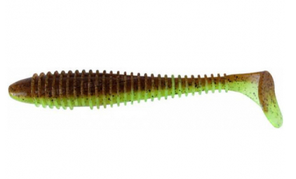 Приманка силиконовая Keitech Swing Impact Fat 3.8" #401 Green Pumkin / Charteu								