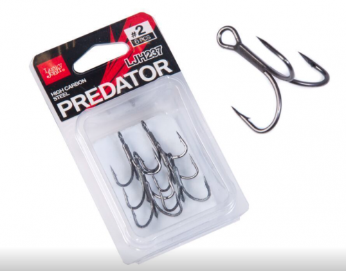 Крючки-тройники Lucky John PREDATOR сер. LJH237 разм.008 6шт.						