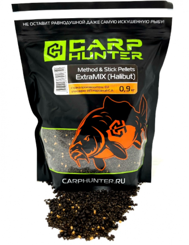 Прикормка  Method & Stick Pellets ExtraMIX (Halibut) CARPHUNTER 0,9кг