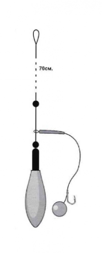 Вертолет" 60гр. снасть карп. монтаж				