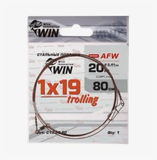 Поводок WIN 1х19 (AFW) 20кг  80см (уп.1шт)   Trollihg