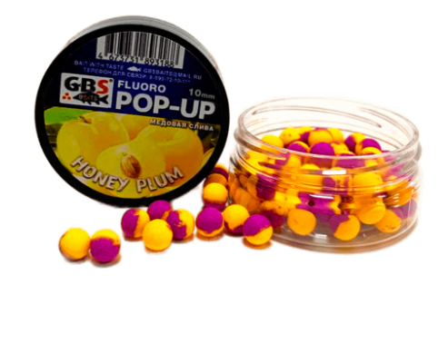 Бойлы POP-UP GBS Honey Plum Медовая Слива 10мм	