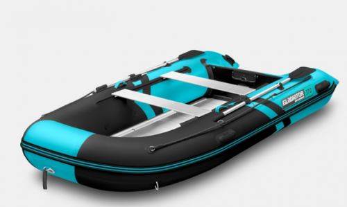Надувная лодка GLADIATOR B370AL черно-бирюзовый (7)