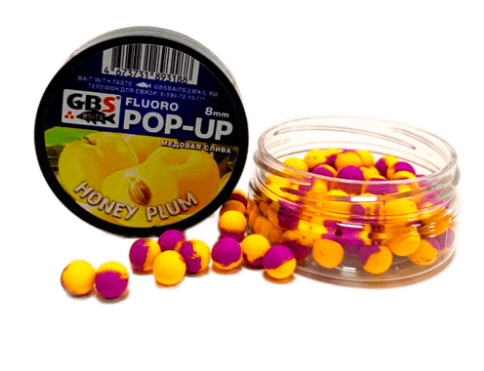 Бойлы POP-UP GBS Honey Plum Медовая Слива 8мм	