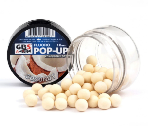 Бойлы POP-UP GBS "COCONUT" (Кокосовый Орех) (55 г, 10 мм, банка)