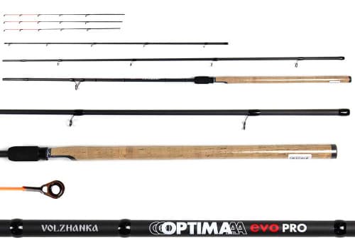 Удилище фидер "Волжанка Оптима Evo Pro 12ft" 3.6м (3 секции+3) тест 90гр+ (IM7)
