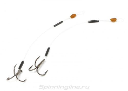 Поводок Dragon V-Lures с тройником (3 шт.) (№8 8кг/6см)																				