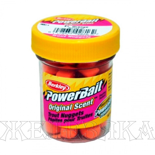 Насадка форелевая "Berkley" Power Nuggets 30gr  Original Scent Fluo Orange  (оранжевый)												