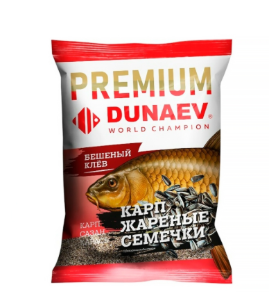 прикормка премиум карп карась жареная семечка 1000 гр