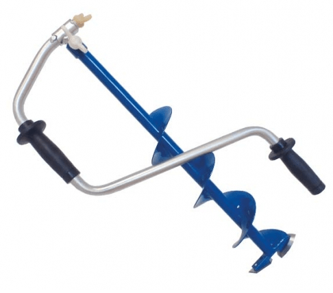 Ледобур "NERO-MINI-130Т телескопический" L(шнека)-0.36м, L(транс.)-0.6м, L(бурения)-1.0м, m=2.3кг		