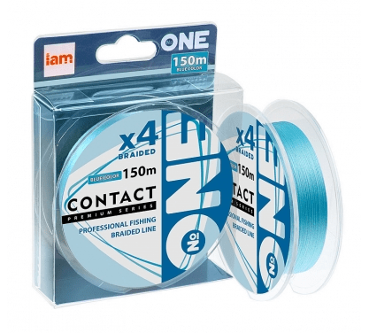 Плетеная леска №ONE CONTACT Х4-150 (blue)  0.4PE