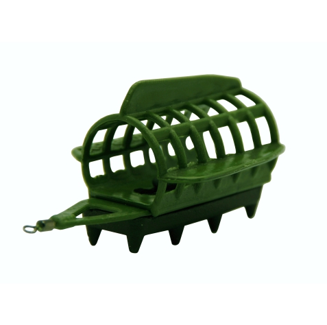 Груз-кормушка фидерная пластиковая X-FEEDER PL GREEN WING  MIDDEL 80г. (35мл.,цвет серый хаки)