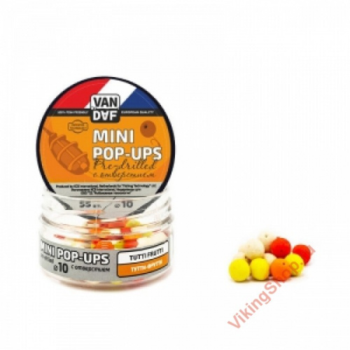 VAN DAF Pop-up (плавающие) Бойлы 10 мм. "Тутти-Фрутти" 55 шт.				