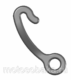 Крючок для тента серый/черный