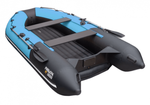 Лодка Ривьера Компакт 3600 НДНД  комби синяя волна/черный