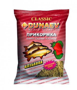 прикормка классик карп карась клубника 800 гр