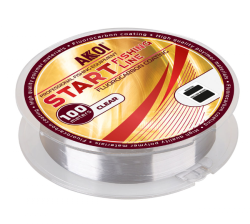 Монофильная леска AKKOI START прозрачный (100m) ф-0,45mm ( 21 кг) (уп 10шт)															