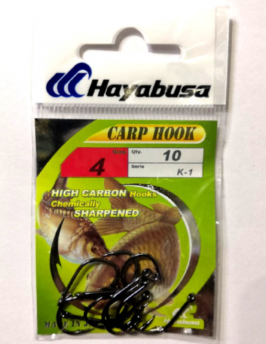 Крючки карповые Hayabusa K-1 Black Nickel №4