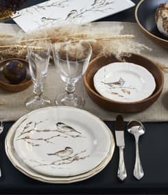 Французский фаянс Gien Осенняя коллекция посуды LES OISEAUX DE LA FORÊT (Птичьи трели)