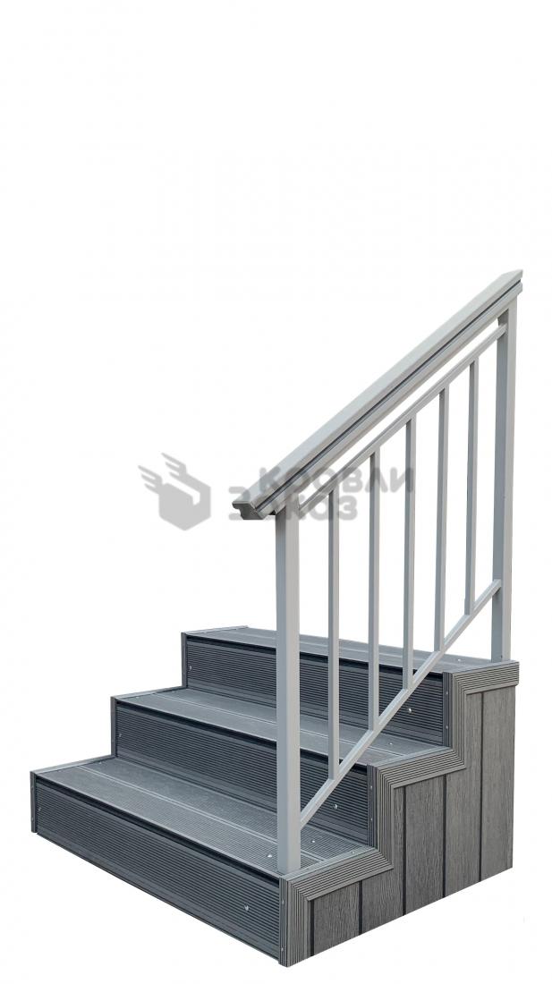 картинка Лестница Оптима 3 ступени ДПК Вельвет серый   от магазина "Заказ Кровли"