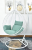 картинка Подвесное кресло из ротанга AFM-168A размер L White/Green от магазина "Заказ Кровли"
