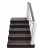 картинка Антик 5 ступеней с площадкой 3д Венге Перила белые крест от магазина "Заказ Кровли"