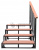 картинка Лестница Комфорт (40x40) 4 ступени с поручнем ДПК справа от магазина "Заказ Кровли"