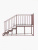 картинка Уличная лестница из ДПК с площадкой 1200 от магазина "Заказ Кровли"