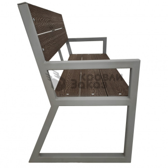 картинка Садовая скамейка из ДПК Лофт 3д Венге от магазина "Заказ Кровли"