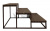 картинка Лестница ЭКО 3 ступени ДПК коричневого цвета от магазина "Заказ Кровли"