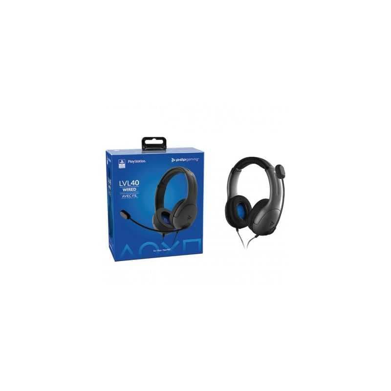 CASQUE GAMING FILAIRE PS4/PS5 LVL40 BLACK