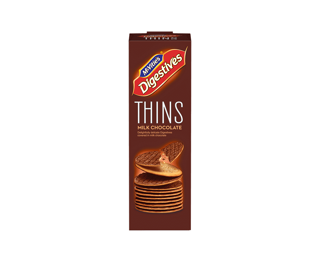 Mcvities Digestive Thins Milk Chocolate Biscuit 6x 93g Bulkbox Wholesale 3589