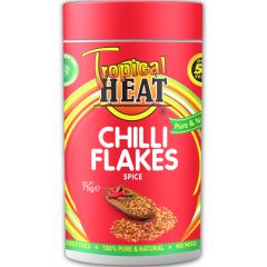 TROPICAL HEAT CHILLI FLAKES 6X75G - Bulkbox Wholesale