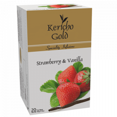 KERICHO GOLD SPECIALITY INFUSIONS STRAWBERRY & VANILLA ENVELOPE TEA BAGS 20'S - Bulkbox Wholesale