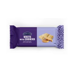 DAIRYLAND WHITE WITH COOKIES CHOCOLATE 40G - Bulkbox Wholesale