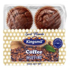 KINGSMIL SWEET MOMENTS COFFEE MUFFINS (EGGLESS) 4'S 200G - Bulkbox Wholesale