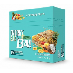 BAKALLAND - BA! ENERGY BAR 5 TROPICAL FRUITS 40G - Bulkbox Wholesale