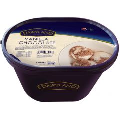 DAIRYLAND VANILLA/CHOCOLATE ICE CREAM 4L - Bulkbox Wholesale