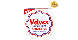 VELVEX WHITE PLAIN SERVIETTES 100 SHEETS - Bulkbox Wholesale