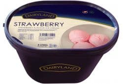 DAIRYLAND STRAWBERRY ICE CREAM 4L - Bulkbox Wholesale